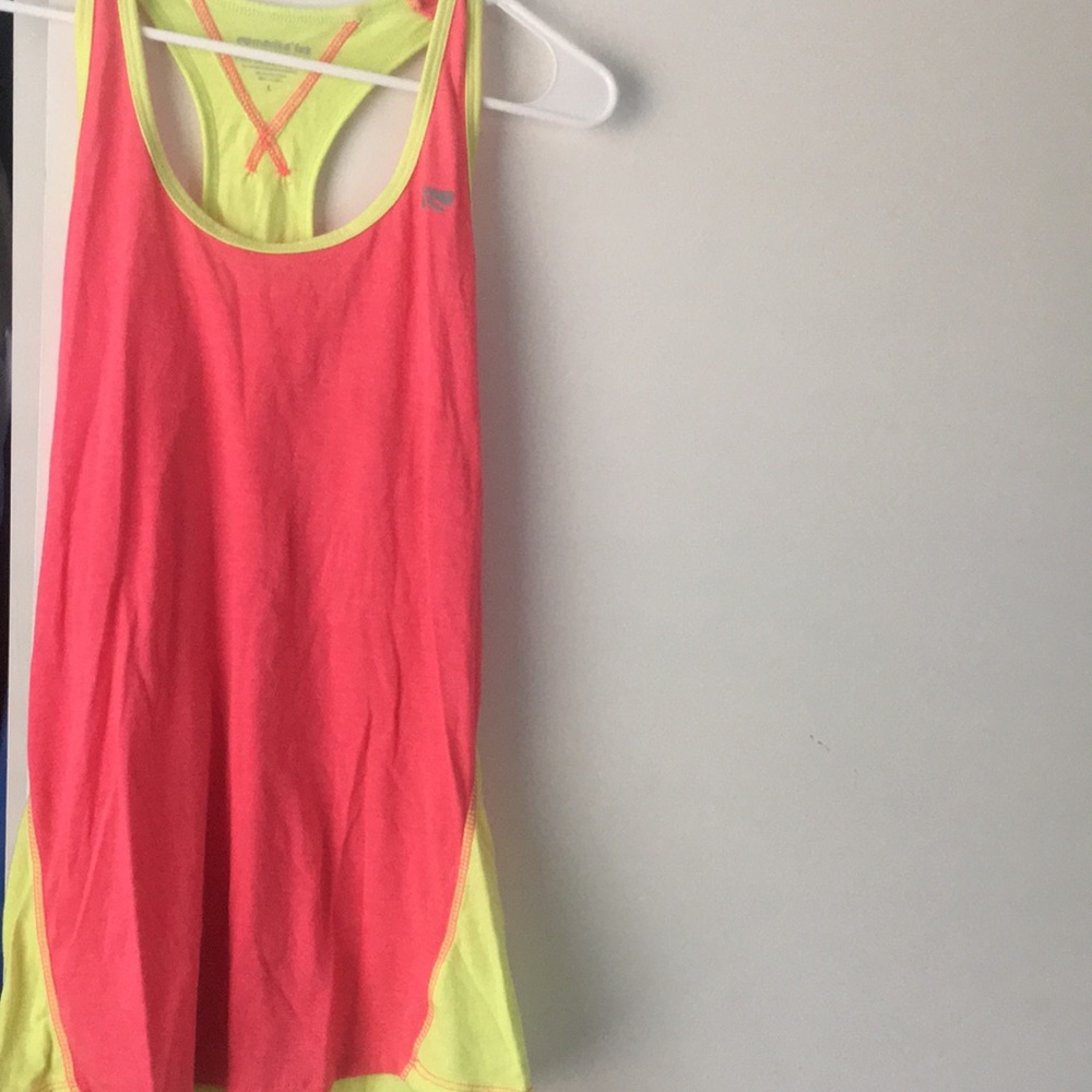 Half yellow/half pink tank Marika tek